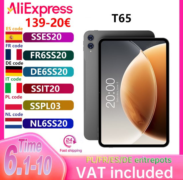 Teclast T65 Tablet in Grau mit 13,4 Zoll Android Display, 18GB RAM, 256GB ROM, 4G LTE und GPS - Bild 1