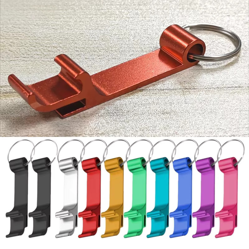 5 Stück VIE LENTE Flaschenöffner Schlüsselanhänger aus Aluminium in Multicolor - Bild 4