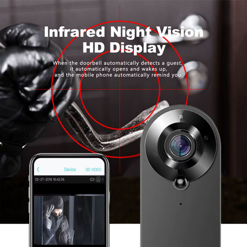 Tuya Smart Home Video Türklingel mit 1080P Kamera und PIR Bewegungserkennung in Schwarz - Bild 4