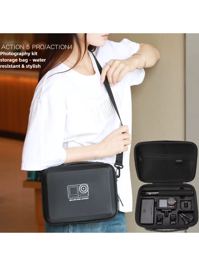 DJI PU-Tragetasche für Action 5 Pro, Osmo Action 4 und Osmo Action 3 in Schwarz - Bild 5