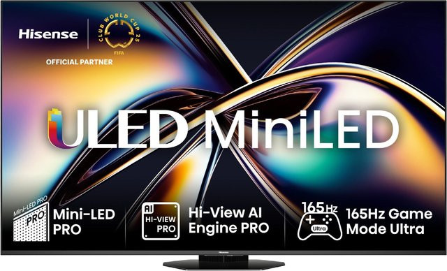 Hisense 55U8Q ULED Mini LED Smart TV 4K Ultra HD in Schwarz - Bild 1