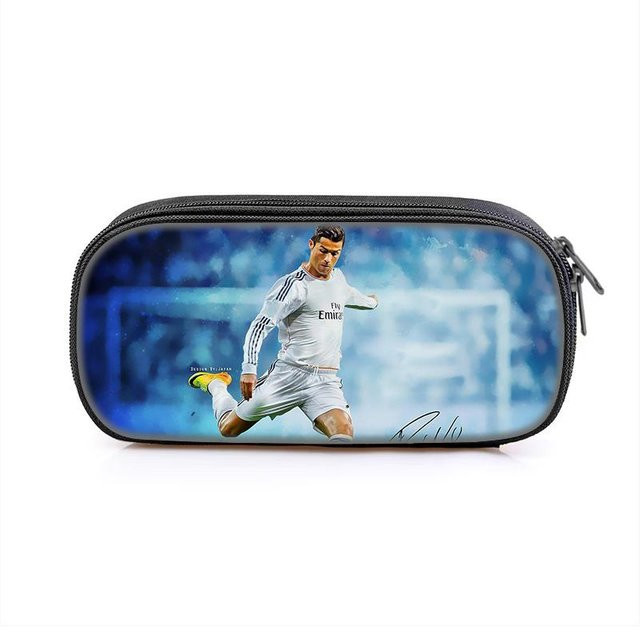 Fancy Style Studio Ronaldo Federmäppchen für Jungen und Mädchen mit Fußballstar Motiv in Blau - Bild 1