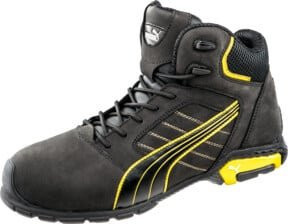 Puma Safety Sicherheitsstiefel Amsterdam Mid Leder Schwarz Gelb Größe 47 S3 SRC EN ISO 20345 - Bild 1