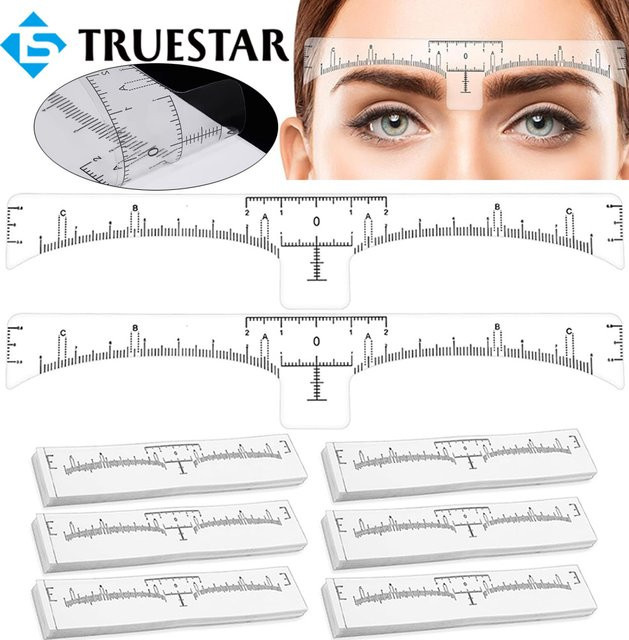 TRUE STAR Augenbrauen Tattoo Guide Messwerkzeuge, 100/50/10 Stück - Bild 1