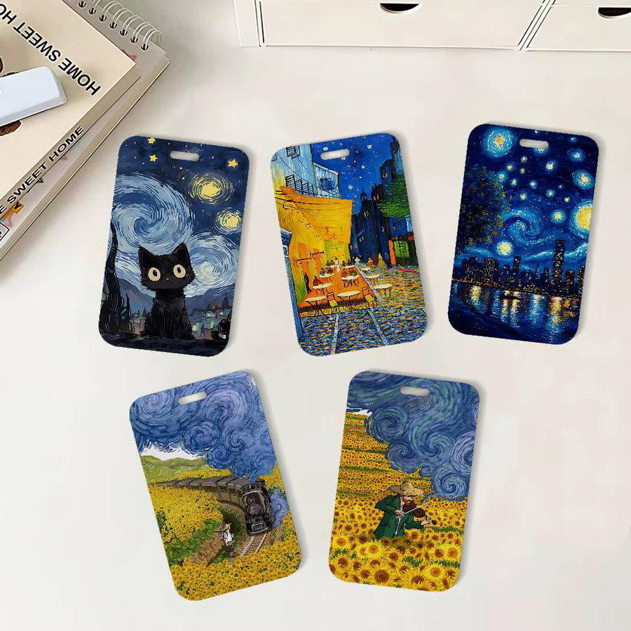 V-Vans G-Gogh Art Ausweishalter mit Umhängeband in Multicolour für Büro und Schule - Bild 2