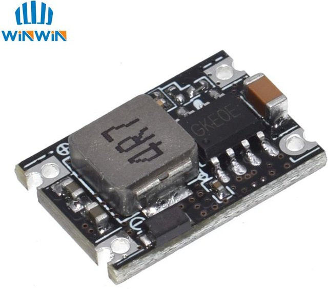 Mini DC-DC Buck Step Down Converter Modul 3A Spannung Regler Board 5V-30V zu 3,3V/5V in Schwarz - Bild 1