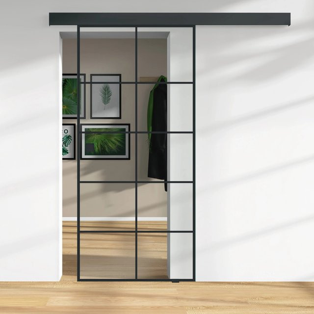 Skyscope Glasschiebetür ESG Klarglas mit Siebdruck in Black, B/H: 94,0 x 206,0 cm, Dicke: 8 mm - Bild 1