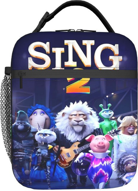 Fancy Style Studio Sing Filmfiguren Brotdose Vintage Wasserdichte Thermische Kühltasche für Mädchen in Multicolour - Bild 1