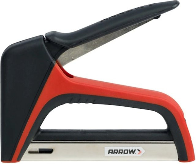 Arrow Handtacker T50X für Flachdrahtklammern in Schwarz-Rot, 6 mm - 12 mm - Bild 1