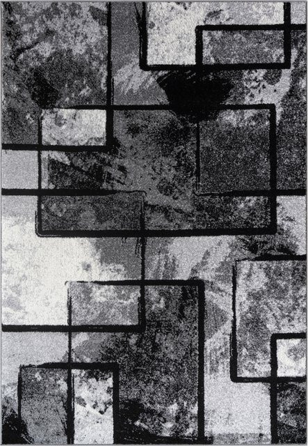 Moderner Teppich Monde in Grau mit geometrischem Design, B/T: 160 x 230 cm, pflegeleicht und fußbodenheizungsgeeignet - Bild 1