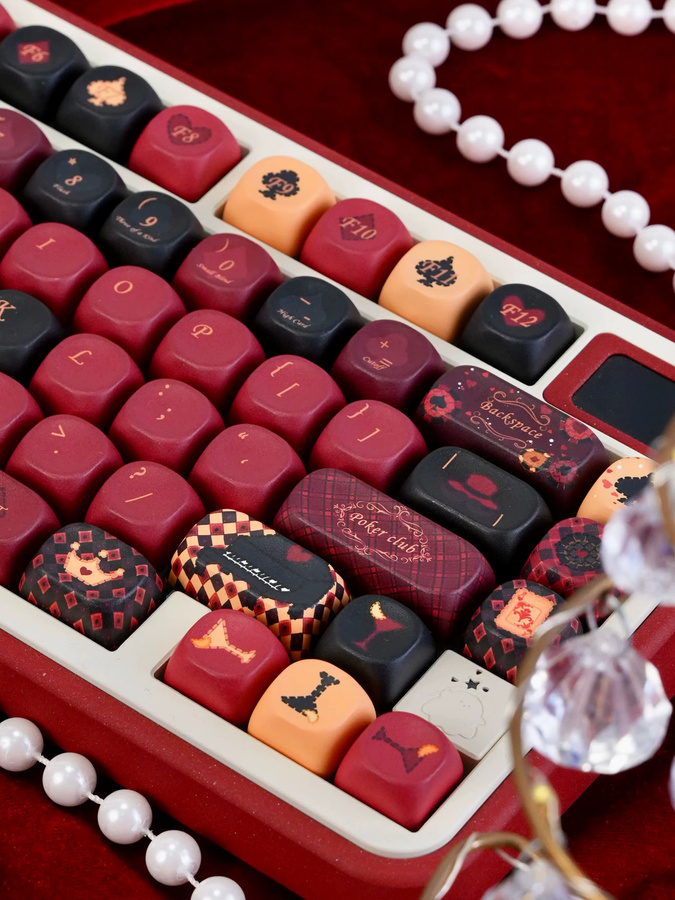 Individuelle Tastatur-Tastenkappen im Queen-Design mit 130 Tasten, MOA-Profil aus PBT-Material für MX-Switches, Mehrfarbig - Bild 6
