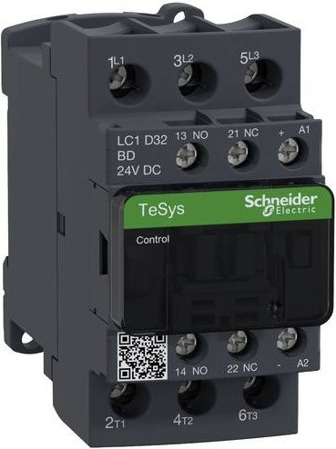 Schneider Electric Leistungsschütz LC1D32BD 32A 24VDC Grau - Bild 2