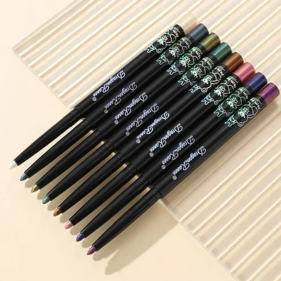 Glitzer Aurora Eyeliner Pen Multi Chrome, Seidenraupengrün Lila, glänzend - Bild 5