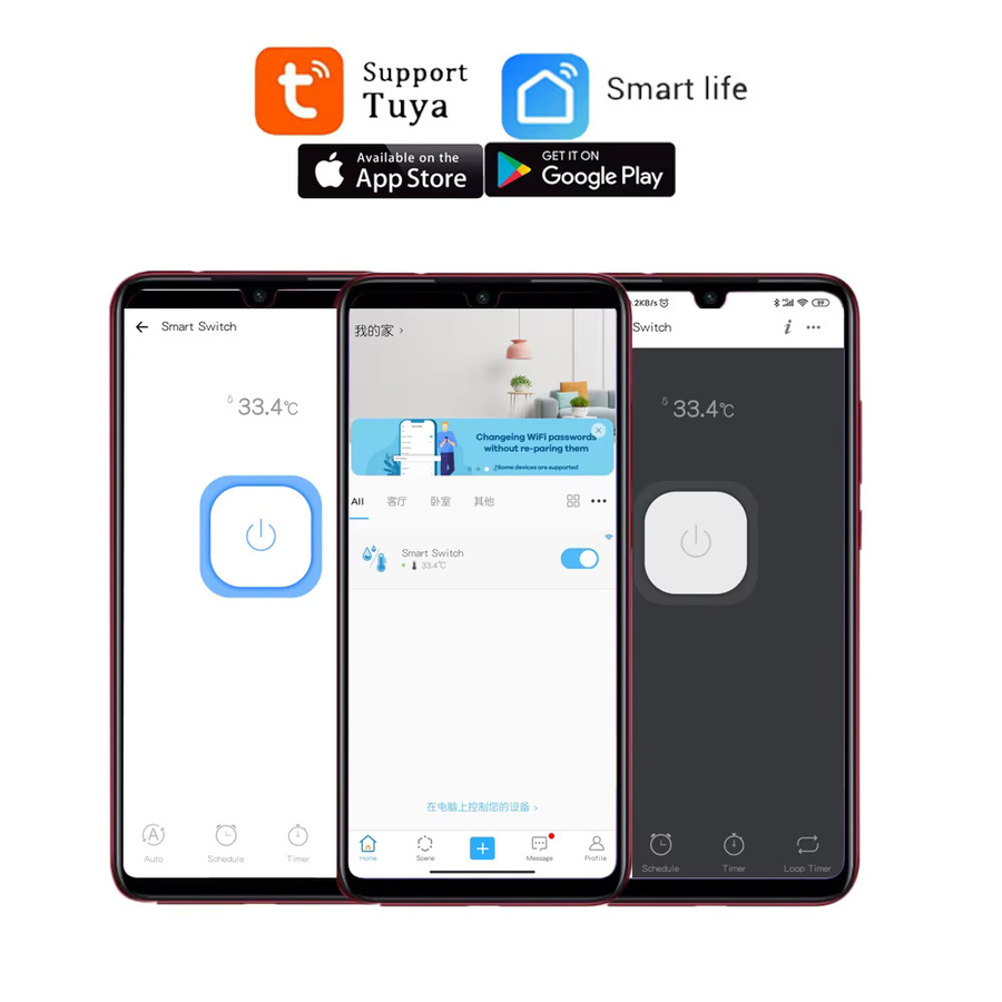 Scimagic-RC Smart Switch 16A 3000W WIFI-Überwachungstemperatursensor Intelligenter Thermostat in Weiß Kompatibel mit Alexa Tuya oder EWELINK App - Bild 3