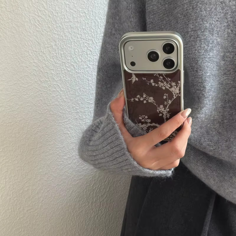 Luxuriöse transparente Handyhülle mit weißem Blumen- und Vogelmuster aus Epoxy für Apple iPhone 11 bis iPhone 17 Pro Max Plus - Bild 3