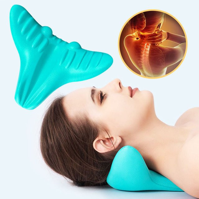 CAMMUO Zervikales Entspannungskissen, Nackenmassagegerät, Pink, Turquoise - Bild 1