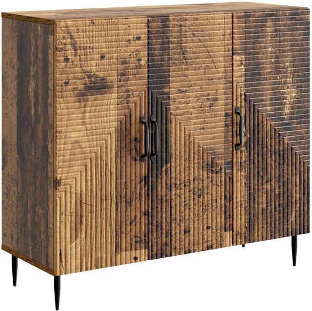 vidaXL Sideboard in Vintage-Optik aus Holzwerkstoff, Braun, B/T/H: 89 x 34,5 x 80 cm - Bild 1