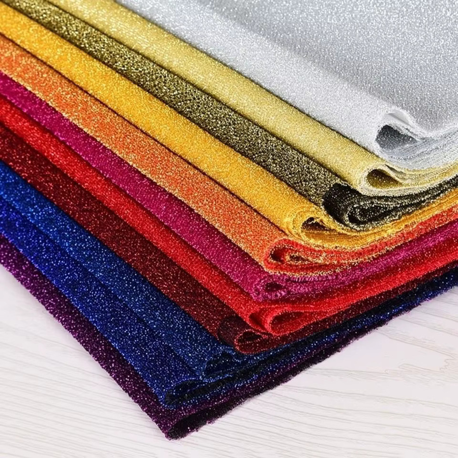 Elastischer Glitzerstoff nach Meter für Handarbeiten und DIY in Silber, Blau, Schwarz, Grün oder Multicolour - Bild 2
