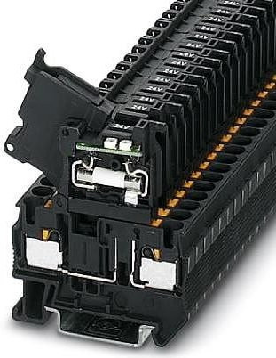Phoenix Contact Sicherungsreihenklemme PT 4-HESILED 24 Schwarz - Bild 1