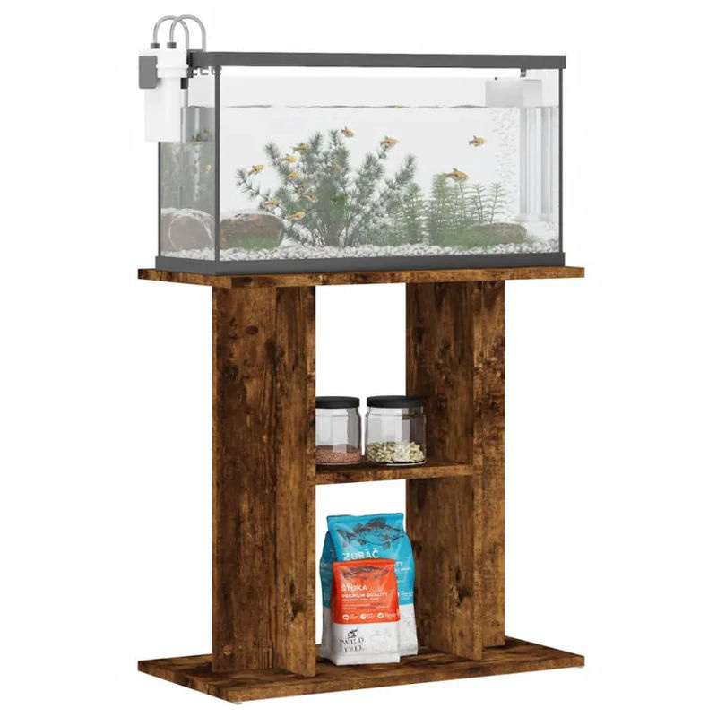 Vidaxl Aquariumschrank aus Holzwerkstoff in Geräuchert Eiche, Braun, B/T/H: 60 x 30 x 60 cm - Bild 3