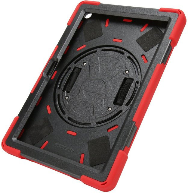 Robustes Tablet-Case von DIYelecs mit Handschlaufe, Ständer und Schultergurt in Schwarz - Bild 1