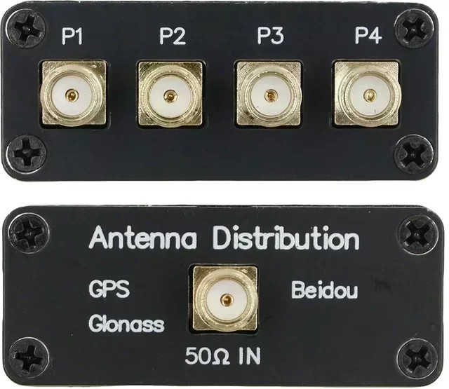 GPS Beidou 1-zu-4 Navigationssignalantenne und Antennenverteiler als Leistungssplitter in Schwarz - Bild 1
