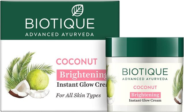 Biotique Kokosnuss Aufhellende Glow Creme, 50 g, mit Vitamin E - Bild 1