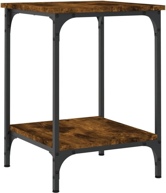 vidaXL Couchtisch aus Holzwerkstoff in Räuchereiche, Braun, B/T/H: 40 x 40 x 55 cm - Bild 1
