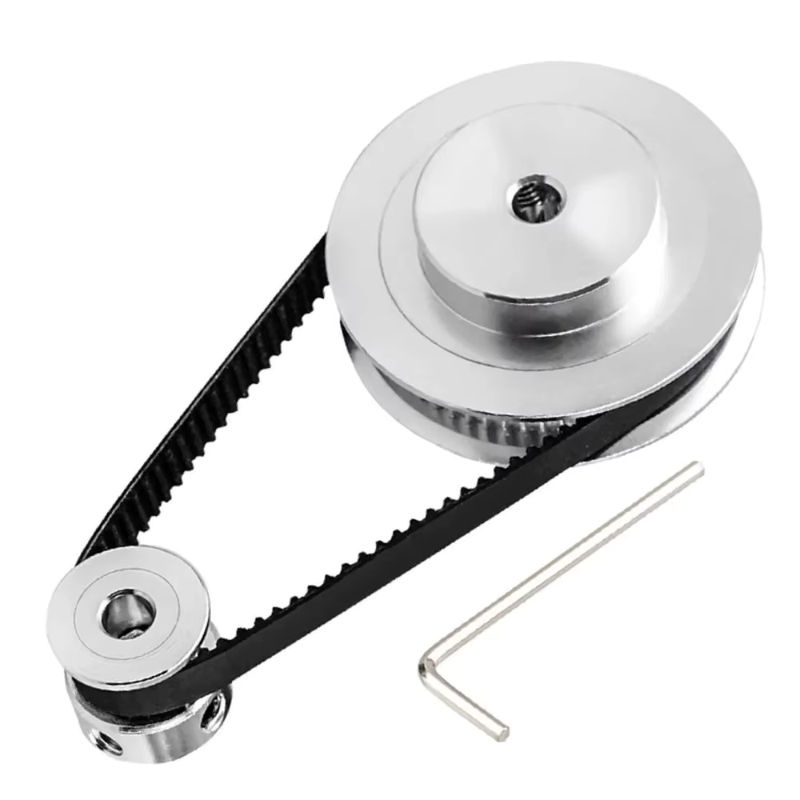 Tojiato GT2 Synchronriemensatz mit 60 und 20 Zähnen, 1:3 Untersetzungsverhältnis, Bandbreite: 6 mm, Farbe: Silber - Bild 6