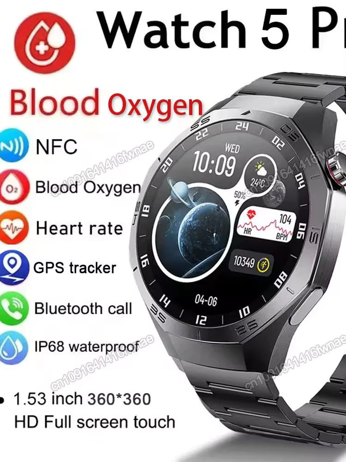Ola Esporte Smartwatch, GPS, Herzfrequenz, Edelstahl, Schwarz, Unisex - Bild 7