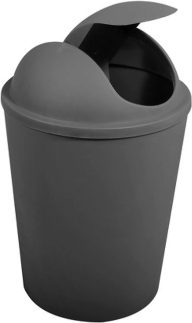 MSV Mülleimer Ako mit Schwingdeckel, Grau, Höhe: 30,5 cm - Bild 1