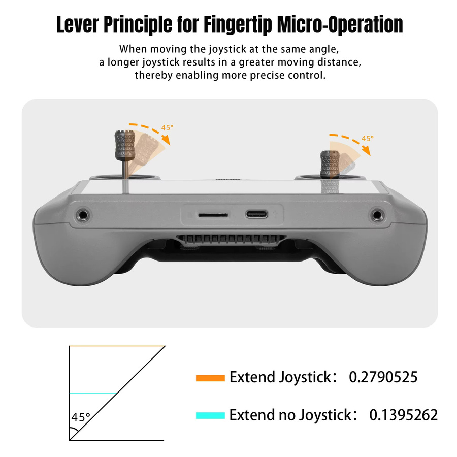 Aluminium-Joystick-Stick für DJI Avata, Lito X1, Neo 2, Mini 5 4 3 Pro, Air 3S, Flip, RC 2, RC und RC PRO 2 Fernbedienung Daumen-Rocker - Bild 4
