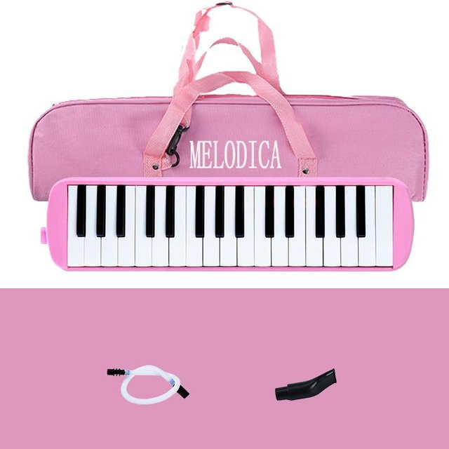 Binchi Melodica, 32 Tasten, Keyboardharmonica, Pianica, rosa - Bild 1
