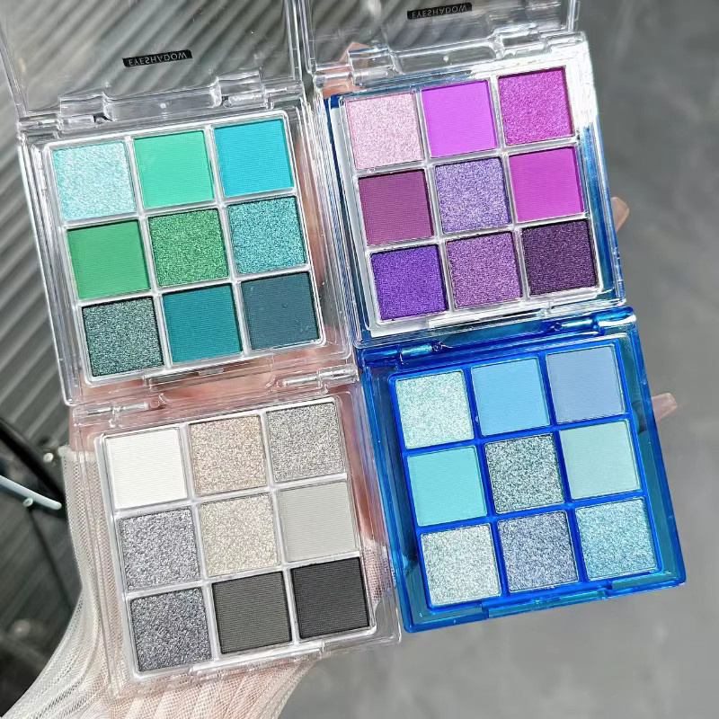 Lidschatten-Palette 9 Farben, lila, matt, glitzernd, Damen - Bild 3