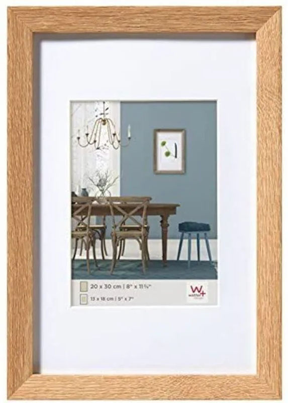 Walther Design Bilderrahmen Fiorito aus Holz in Eiche Hell mit Passepartout, B/H: 20 x 30 cm - Bild 2