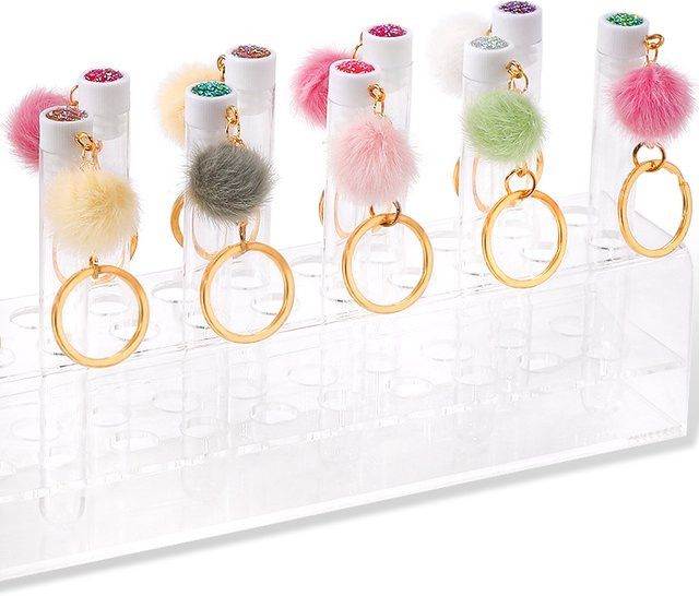 HMQ beauty Wimpernpinsel mit Schlüsselring und Plüschball, Unisex - Bild 1