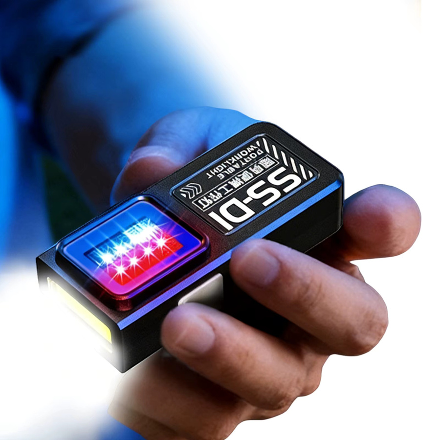 APWIKOGER Tragbare Arbeitsleuchte USB-C Wiederaufladbar, Mini-Taschenlampe für Camping und Notfälle, Schwarz - Bild 3