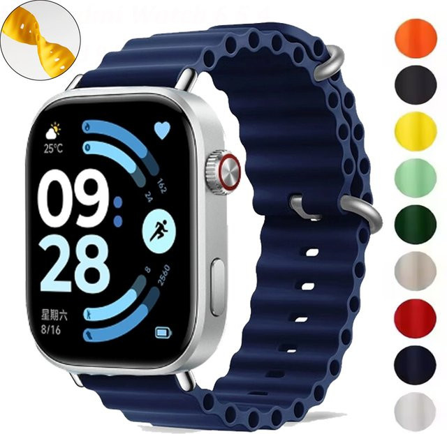 Armband für Xiaomi Redmi Uhr, Silikon, Schwarz, Unisex - Bild 1