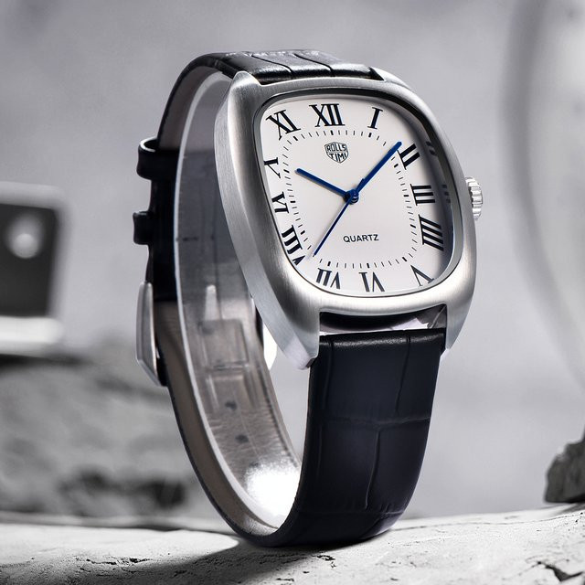 RollsTimi Armbanduhr, Quarz, Leder, 36 mm, Herren, Schwarz - Bild 1