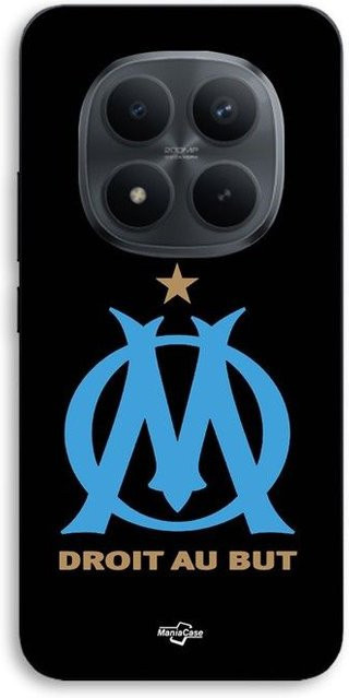Handyhülle MANIACASE für Xiaomi Redmi Note 15 Pro Plus 5G aus Silikon TPU mit OM Logo Olympique de Marseille in Schwarz - Bild 1