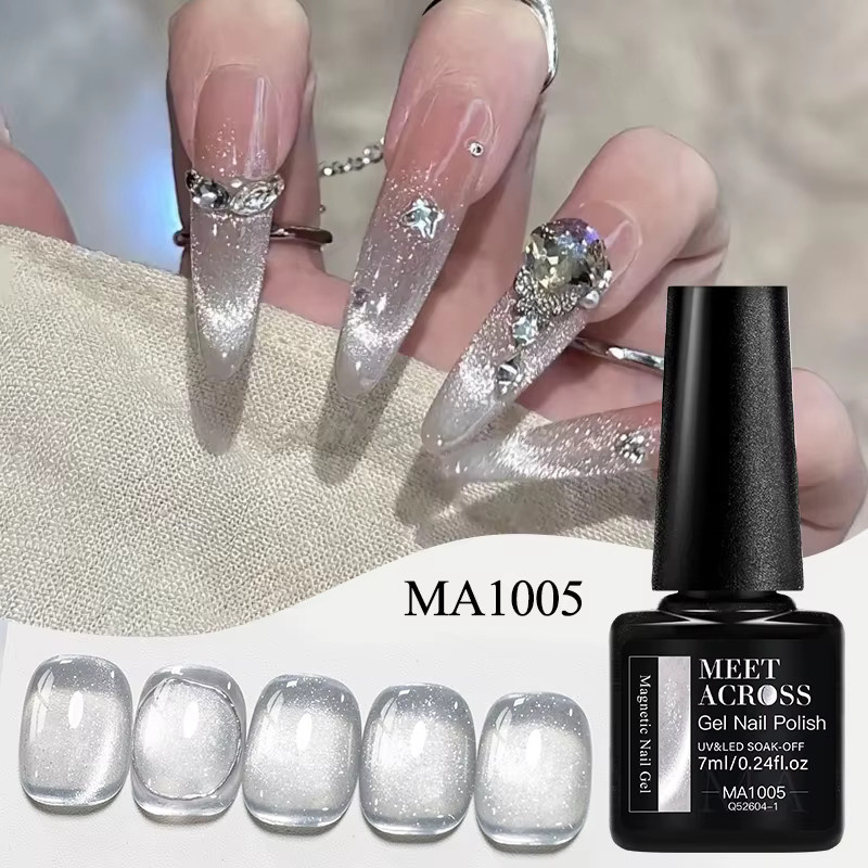 MEET ACROSS Flashy Dream Cat Magnetischer Gel Nagellack Glitter, 7 ml - Bild 3