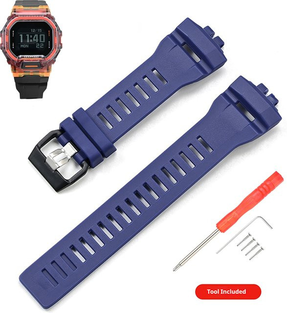 Casio Uhrenarmband, Kunstharz, Herren, Schwarz - Bild 1