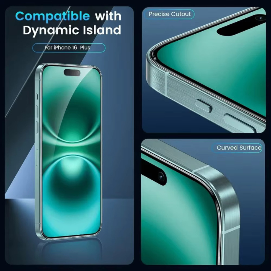 2er-Pack Displayschutzfolie aus gehärtetem Glas für Apple iPhone 17 16 15 14 13 12 11 Pro Max Plus XR XS in Transparent - Bild 2