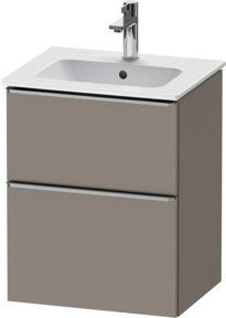 Duravit Waschtischunterschrank D-Neo in Grau, Wandmontage, mit Türen und Schubladen, B: 51,0 cm, T: 40,2 cm, H: 62,5 cm - Bild 1