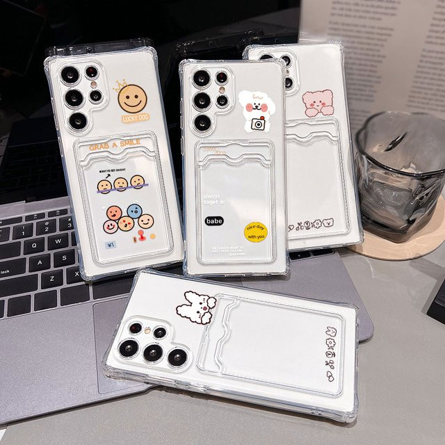 Transparente TPU Handyhülle mit Kartenhalter für Samsung Galaxy A-Serie (A17 5G, A56, A16, A15, A55, A54, A36, A35, A53, A52, A26, A25, A22, A14, A13, A07, A06, A05s) - Bild 1