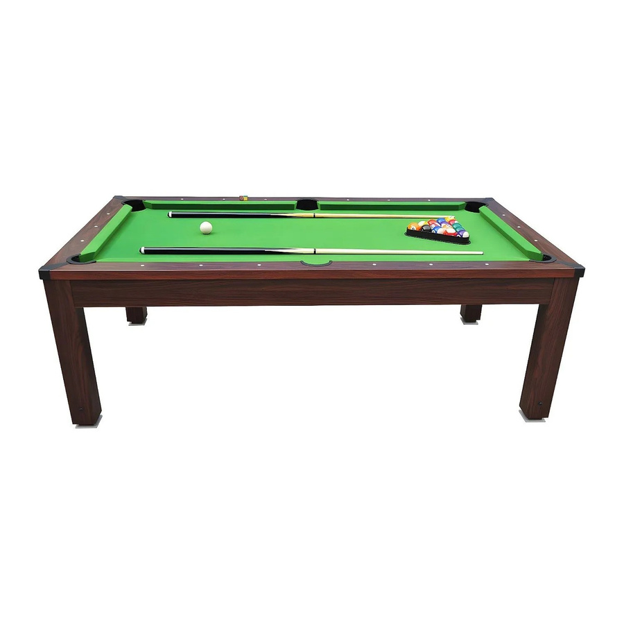 Vente-unique Billardtisch Imperiale in Dunkelgrün mit Naturfarben, B: 207,2 cm - Bild 2