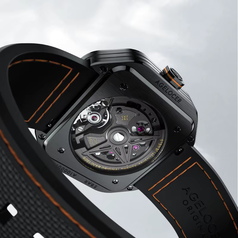 AGELOCER Armbanduhr, Carbonfaser, Automatik, Schwarz, Herren - Bild 3