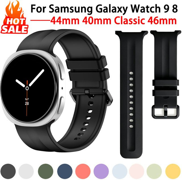 Samsung Galaxy Watch Sportarmband, Silikon, Schwarz, Unisex - Bild 1