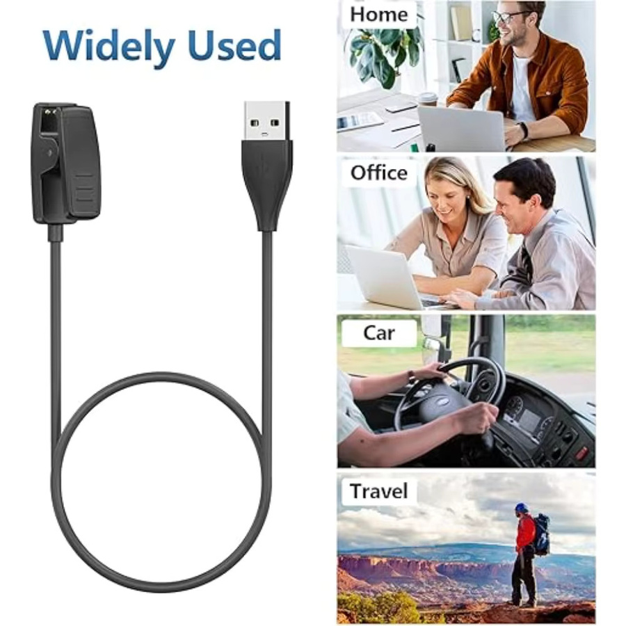 Ersatzladegerät für Garmin Lily, Lily 2 und Forerunner 235, 35, 230, 630, 645, 735XT, USB Uhrenladeclip aus Silikon, Schwarz - Bild 3