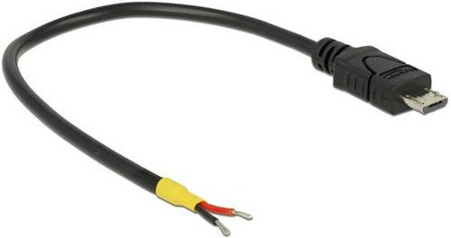 Delock USB 2.0 Kabel mit USB-Micro-B Stecker Schwarz 0,15 m - Bild 1